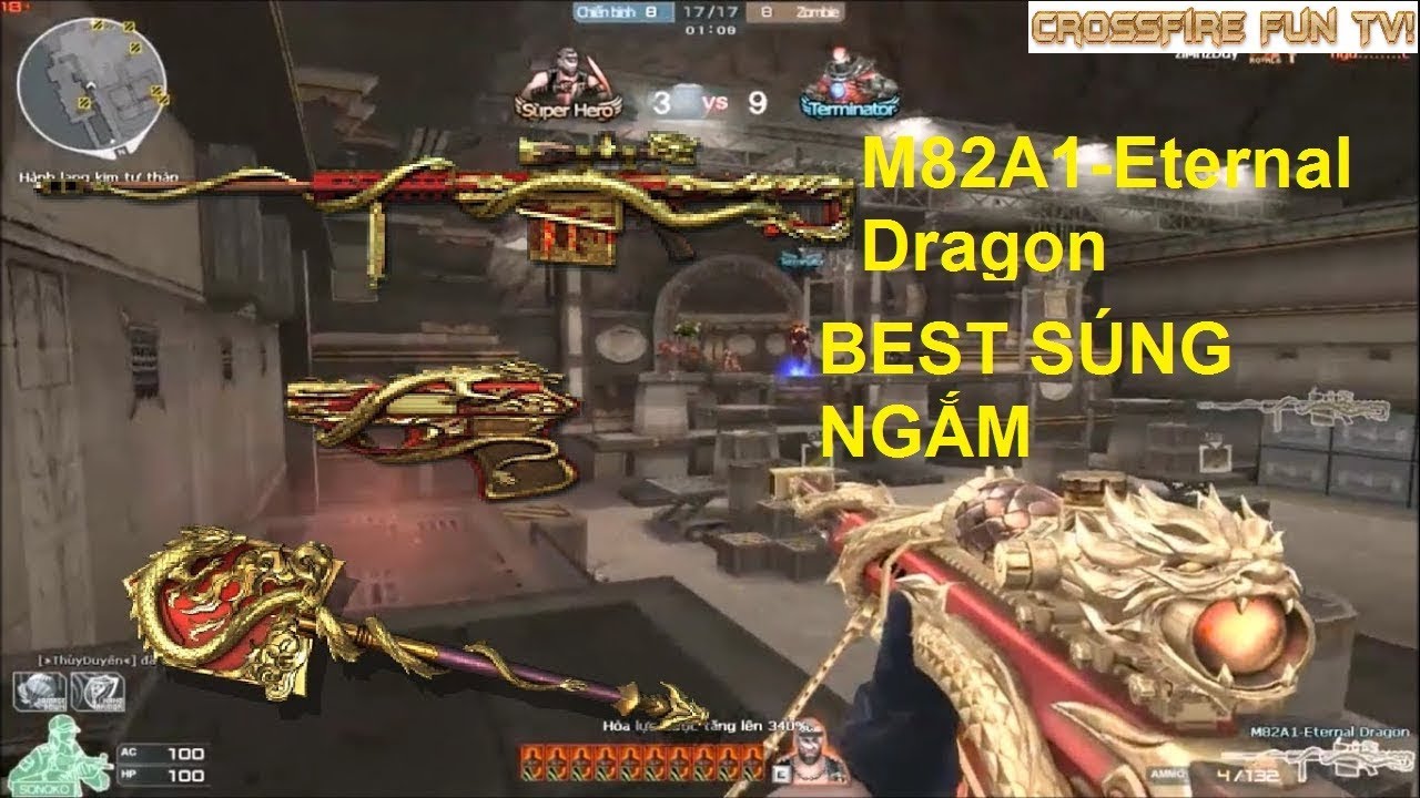 [CrossFire Fun TV] ▶ M82A1-Eternal Dragon Vs  Zombie V4, Best M60 Kim tự th&aacute;p✅