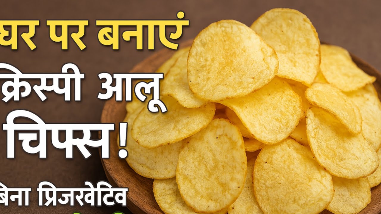 घर पर बनाएं क्रिस्पी और हेल्दी आलू चिप्स – बिना किसी प्रिजर्वेटिव के! | Homemade Aloo Chips
