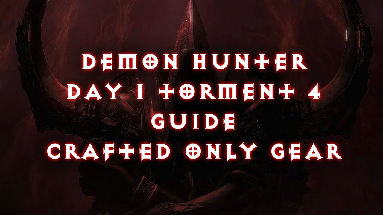 Diablo 3 Reaper of Souls Demon Hunter Beginner Guide (Crafted Only Gear) Torment 4 In a Day + Rift
