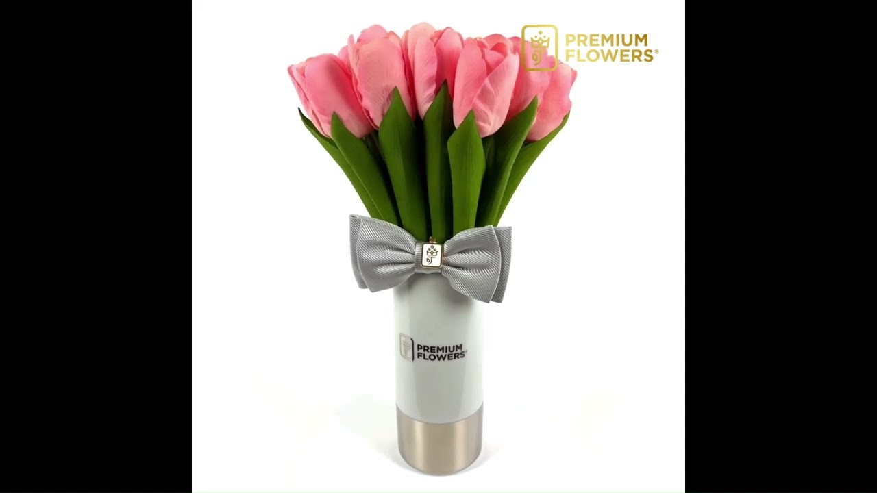 Delight Symphony - Small Platinum White Vase