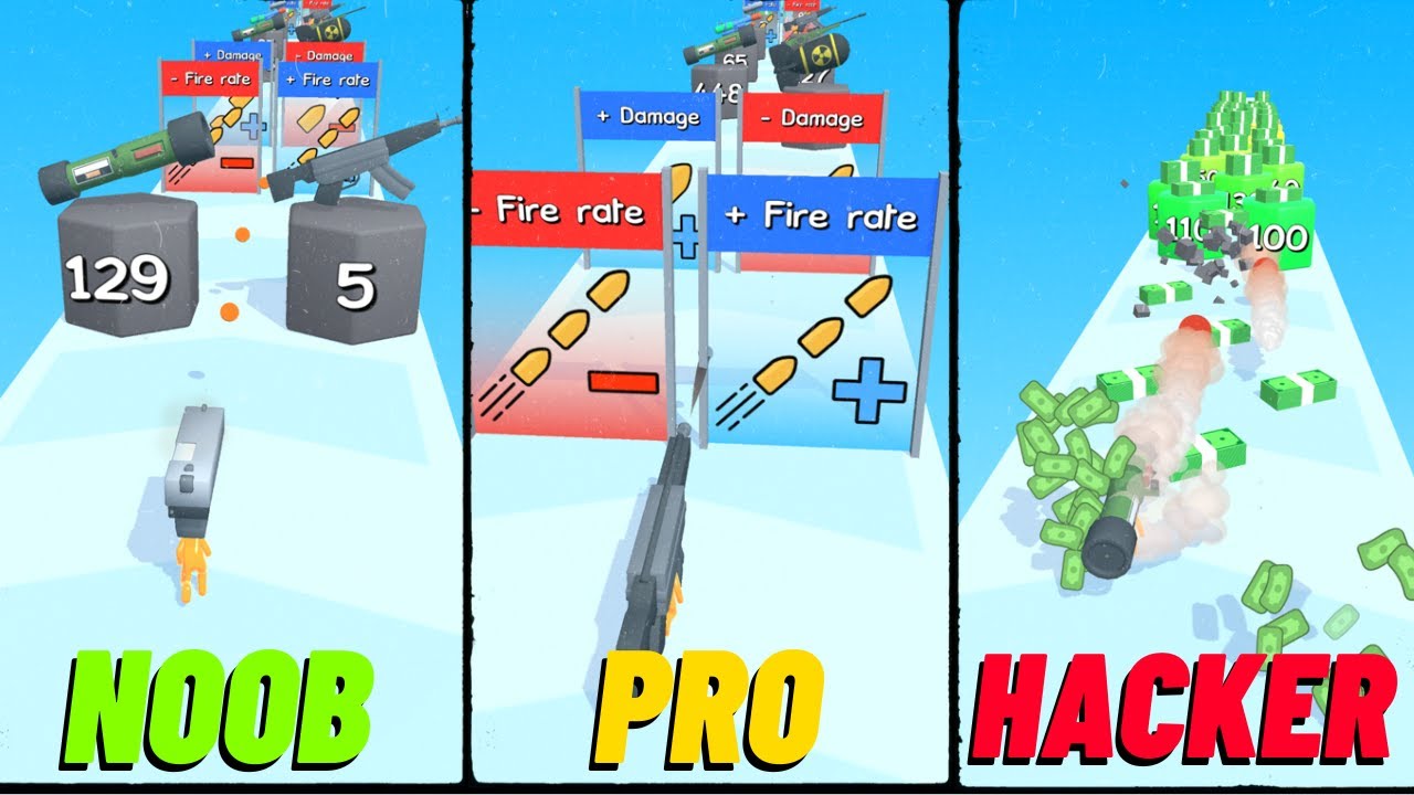 New Release - Hyper - Hybrid Casual - Gun Head Run - Gameplay Walkthrough (iOS & Android)
