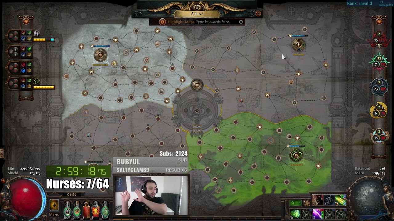 [POE CLIPS] 2 REGION INFINITE MAP SUSTAIN STRAT | STEELMAGE