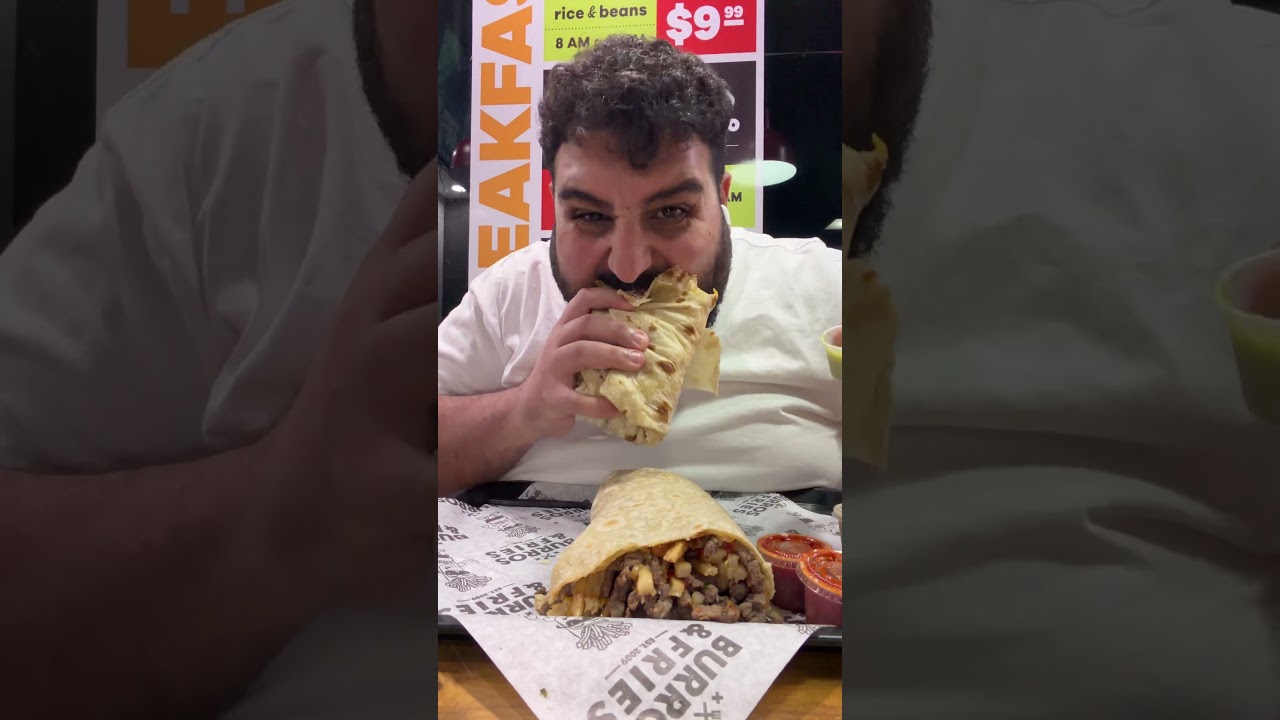 Big ol burrito in San Diego county California ! Burros & fries in El cajon ! Tacos sauces burritos