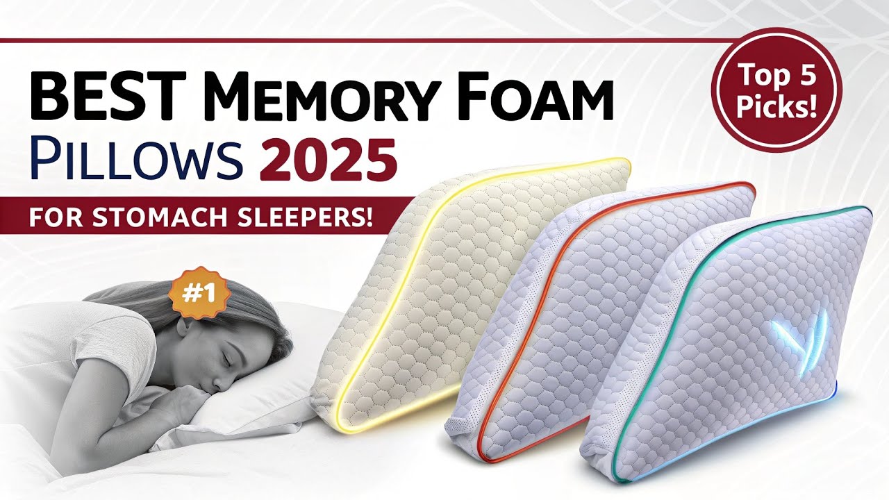 Top 5 Memory Foam Pillows for Stomach Sleepers &ndash; Which One is Best?