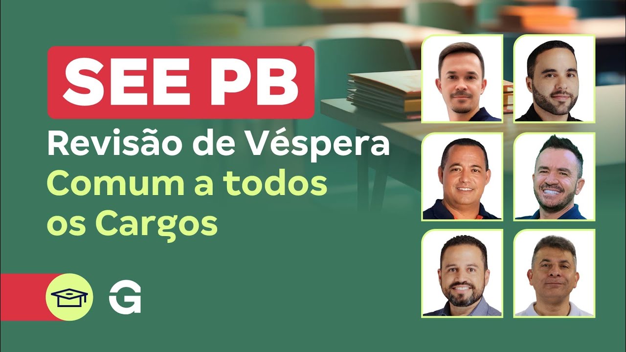 Concurso SEE PB | Revis&atilde;o de V&eacute;spera (Comum a todos os Cargos)