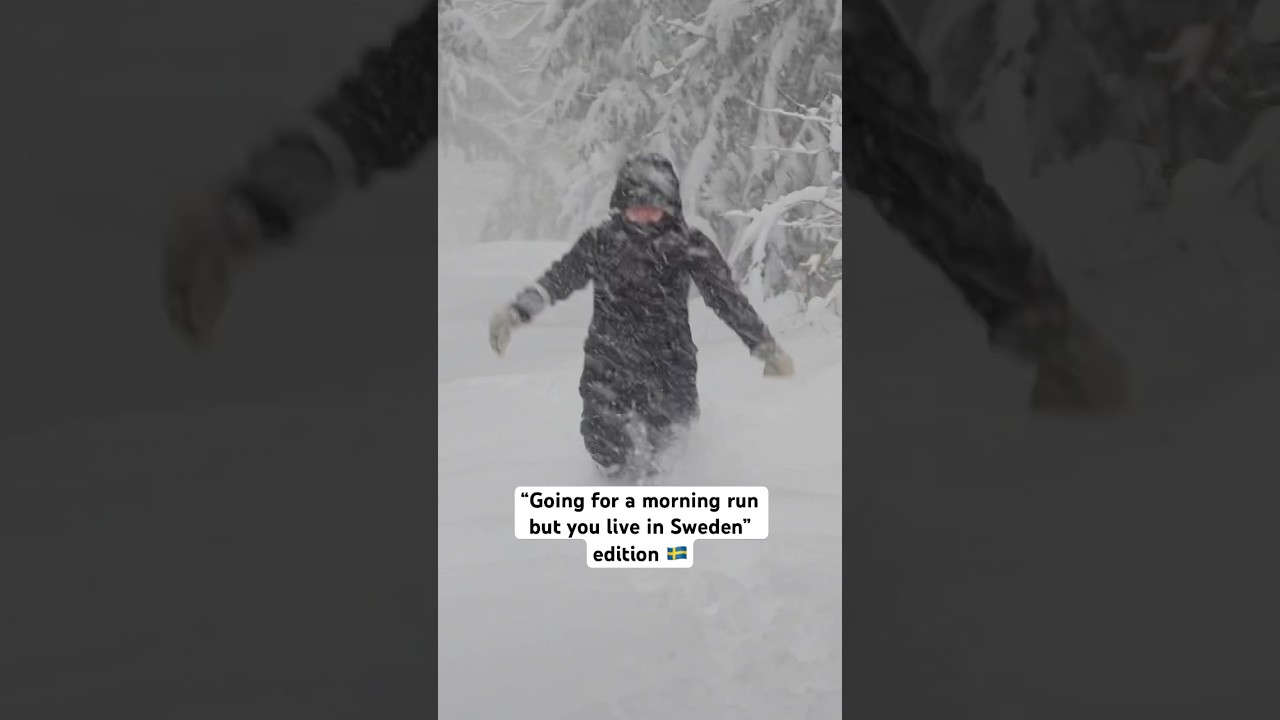 Going for a run but you live in Sweden 🇸🇪 #winter #sweden