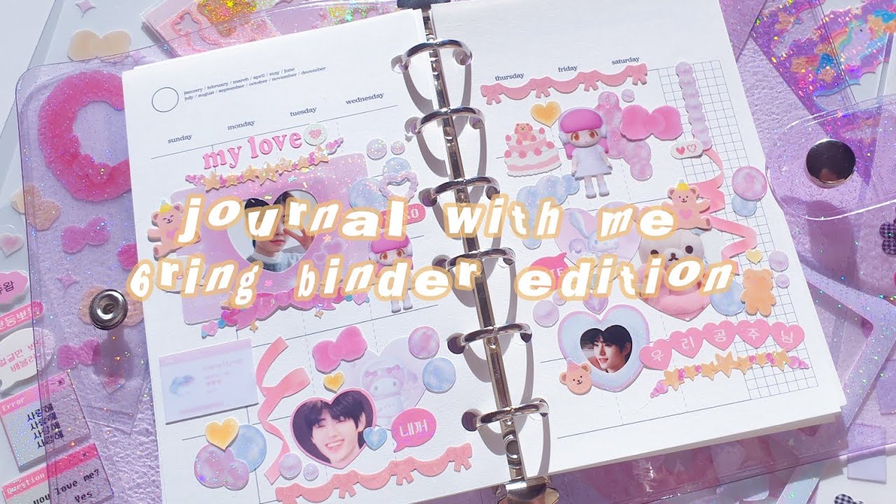 kpop journal with me 🎀 6 ring binder edition // deco & sunghoon 🧸