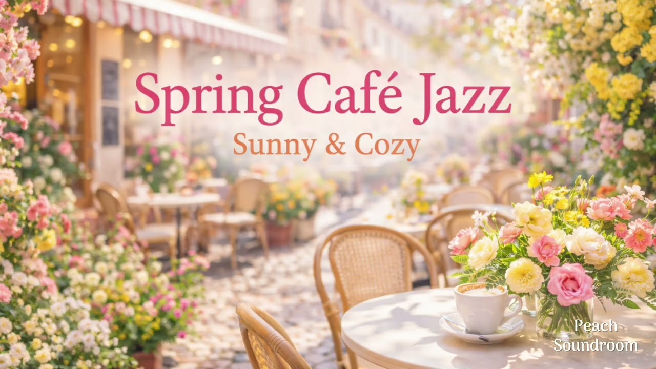 Sunny Spring Café Jazz 🌸 Cheerful & Cozy Coffee Shop Music 