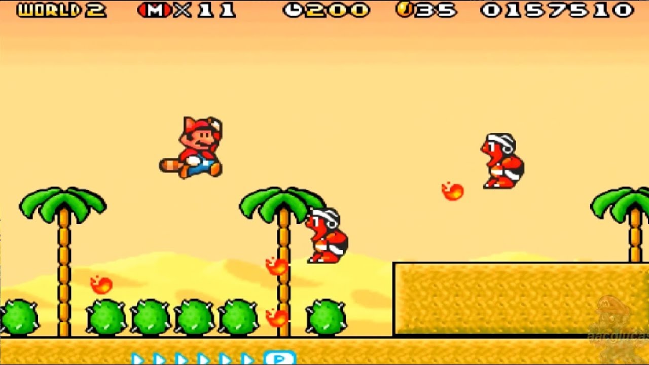 Super Mario Bros 3 HD REMAKE 100% World 2: DESERT HILL Part 2 (Amazing NEW Graphics)