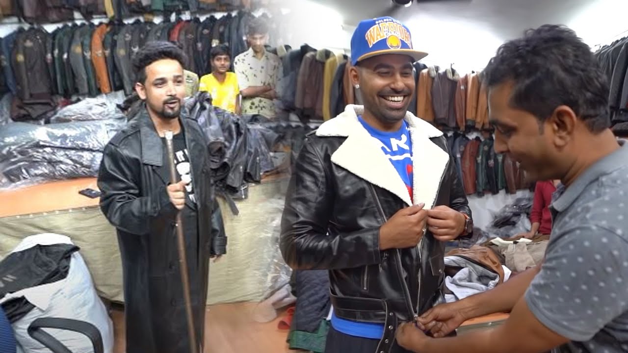 Raju ko jacket shop gift kardi 🤣 - cheapest leather jacket market