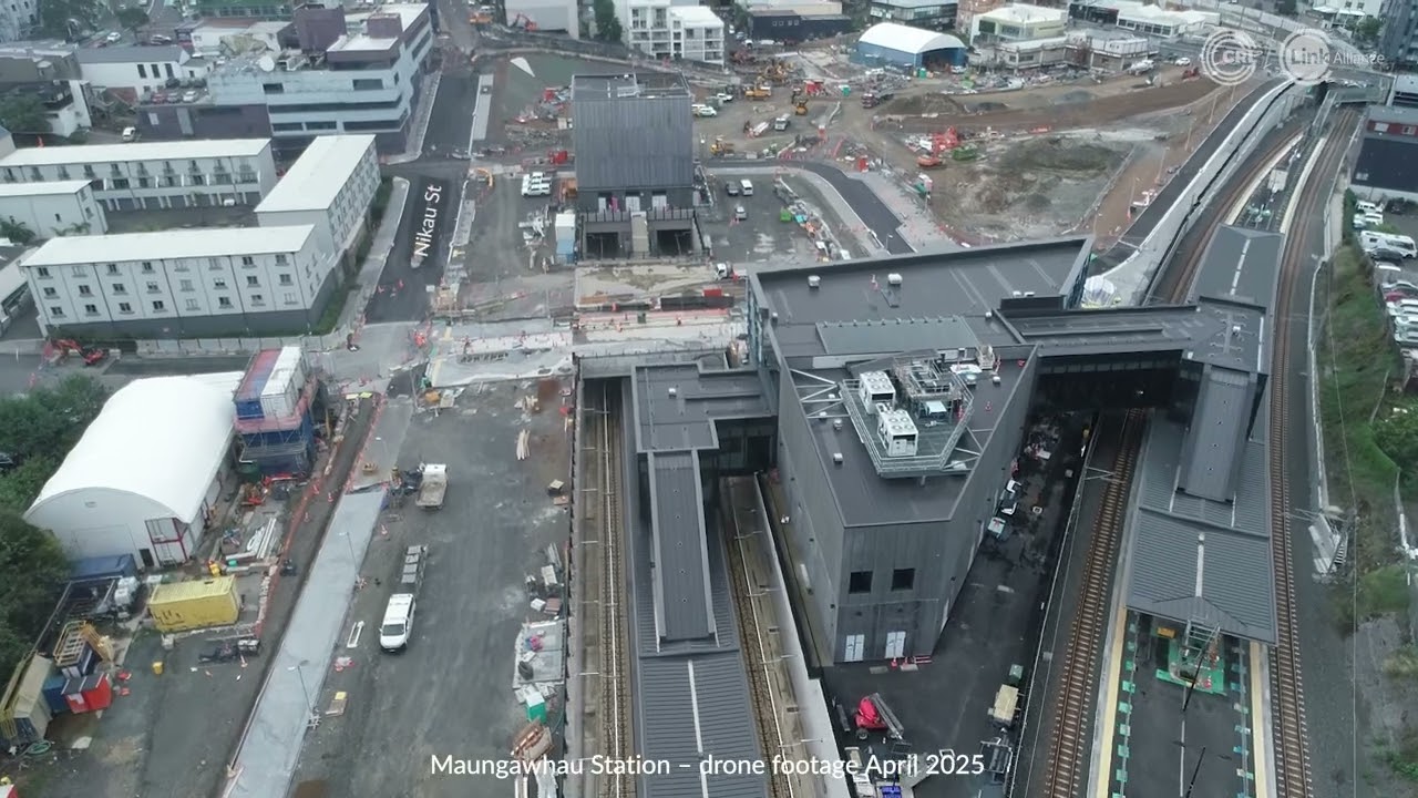 Latest drone footage City Rail Link Maungawhau Station