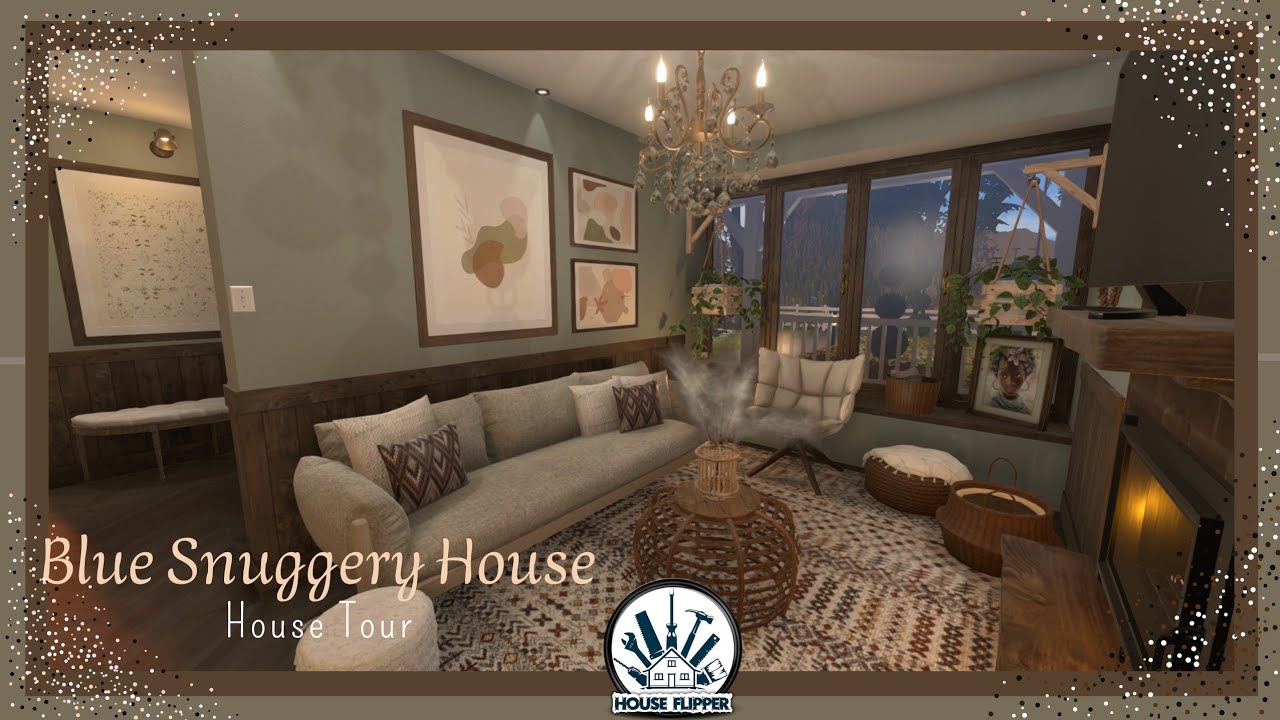 HOUSE FLIPPER| PETS DLC| Blue Snuggery (Boho Style)| House Tour