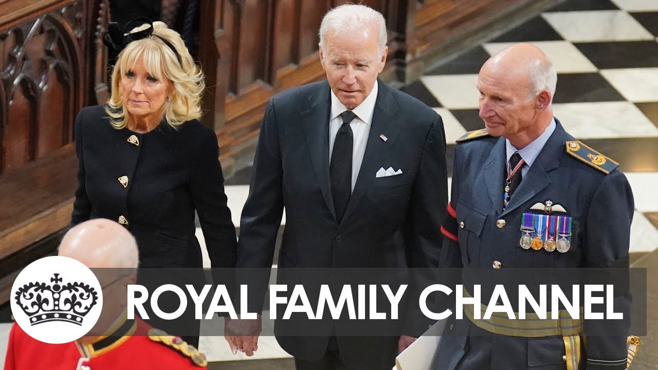 US President Joe Biden Arrives for Queen's Funeral
