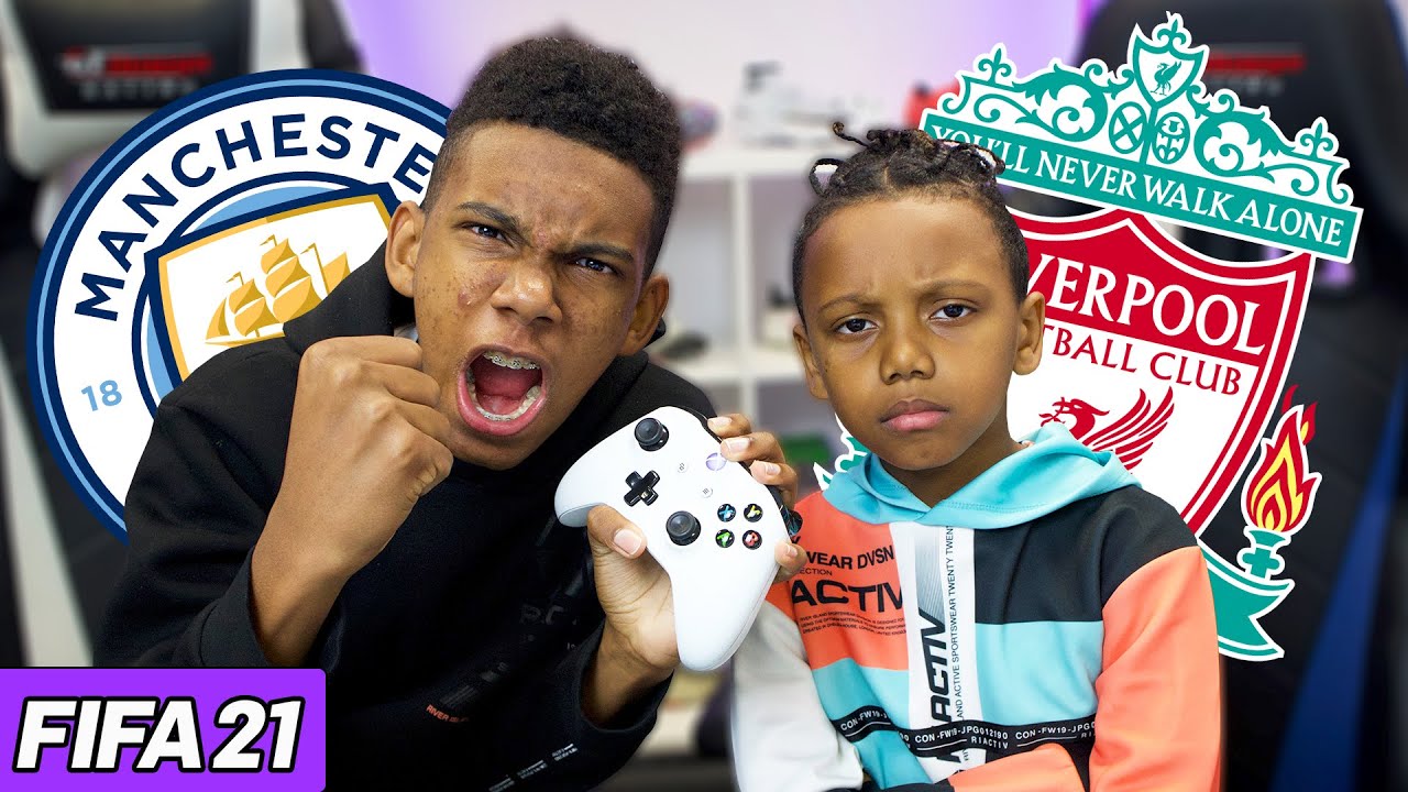 Can My Little Brother Beat Me at FIFA 21 MAN CITY vs LIVERPOOL | KAILEM