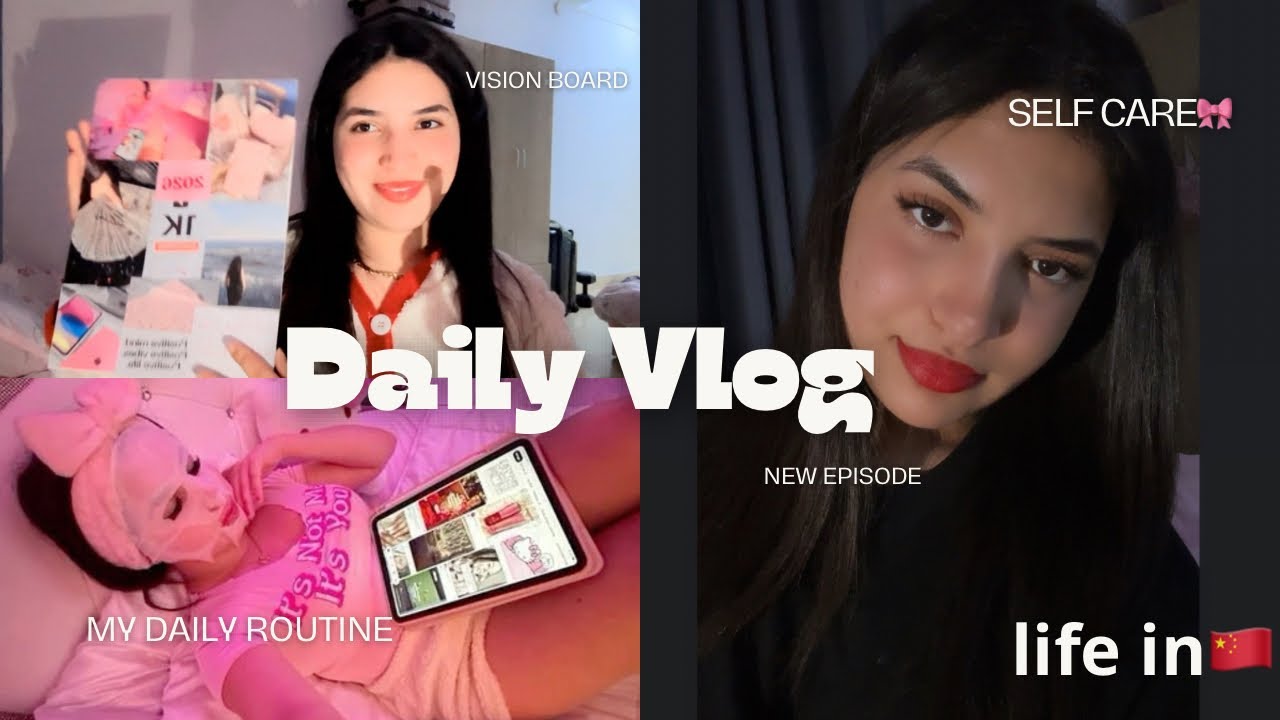 💗First vlog of 2026 ✨ in china 🇨🇳 Vision board 🎀ديالي وأهدافي الجديدة