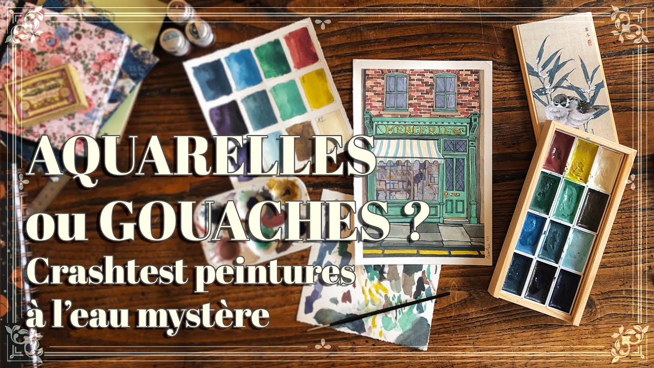 Aquarelles ou gouaches? Je teste de mystérieuses peintures à l'eau!