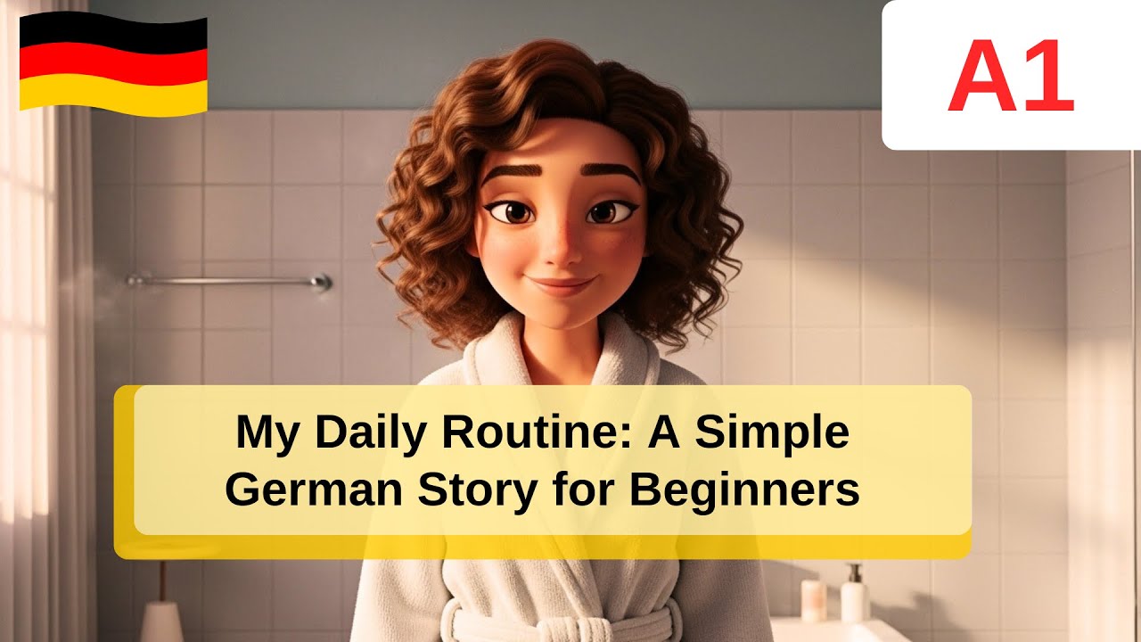 My Daily Routine in German | Short Story + German Sentence Structure ✨