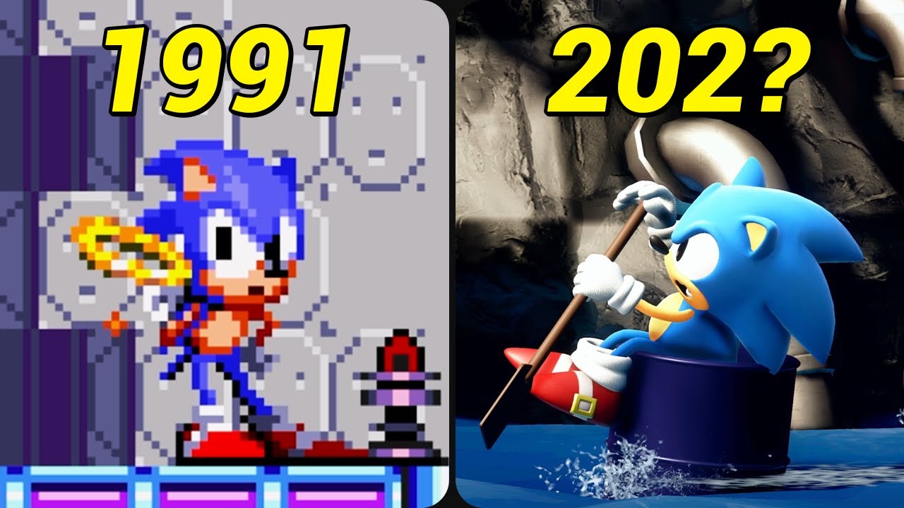 Эволюция анимации бездействия Sonic