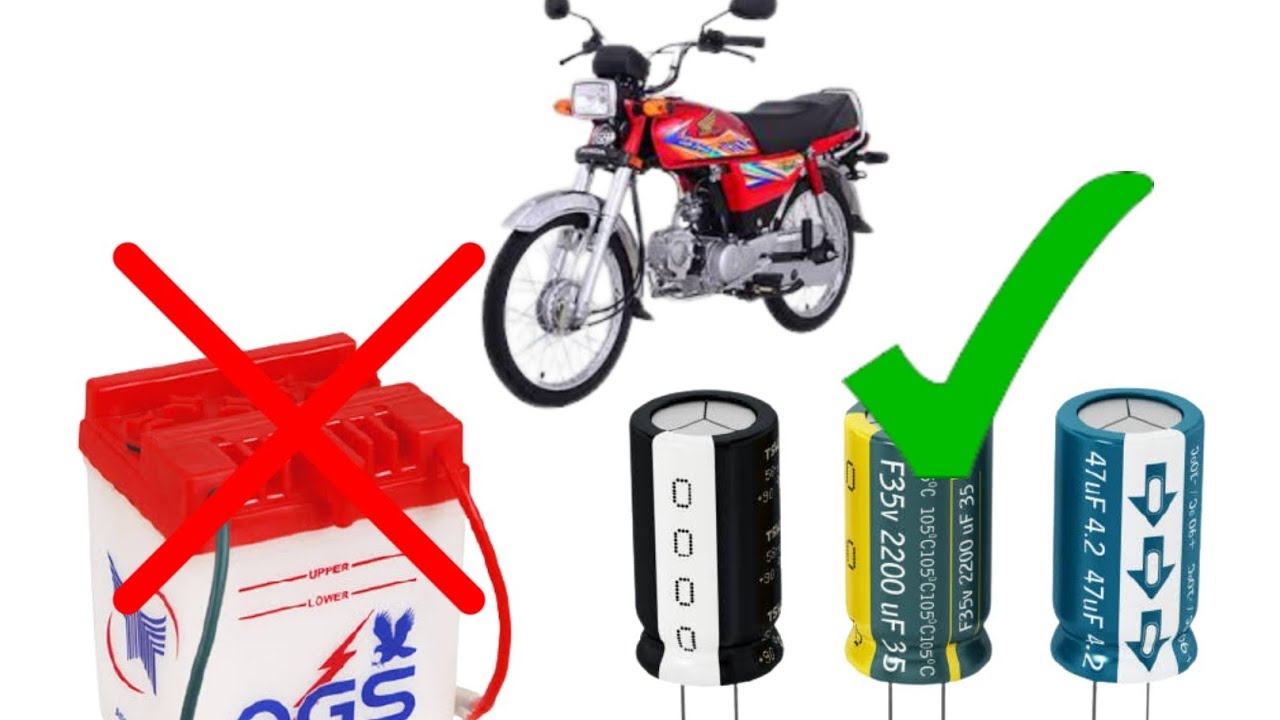 Install Only Capacitor Instead Of Dead Battery In MotorcycleIILifetime BatteryII