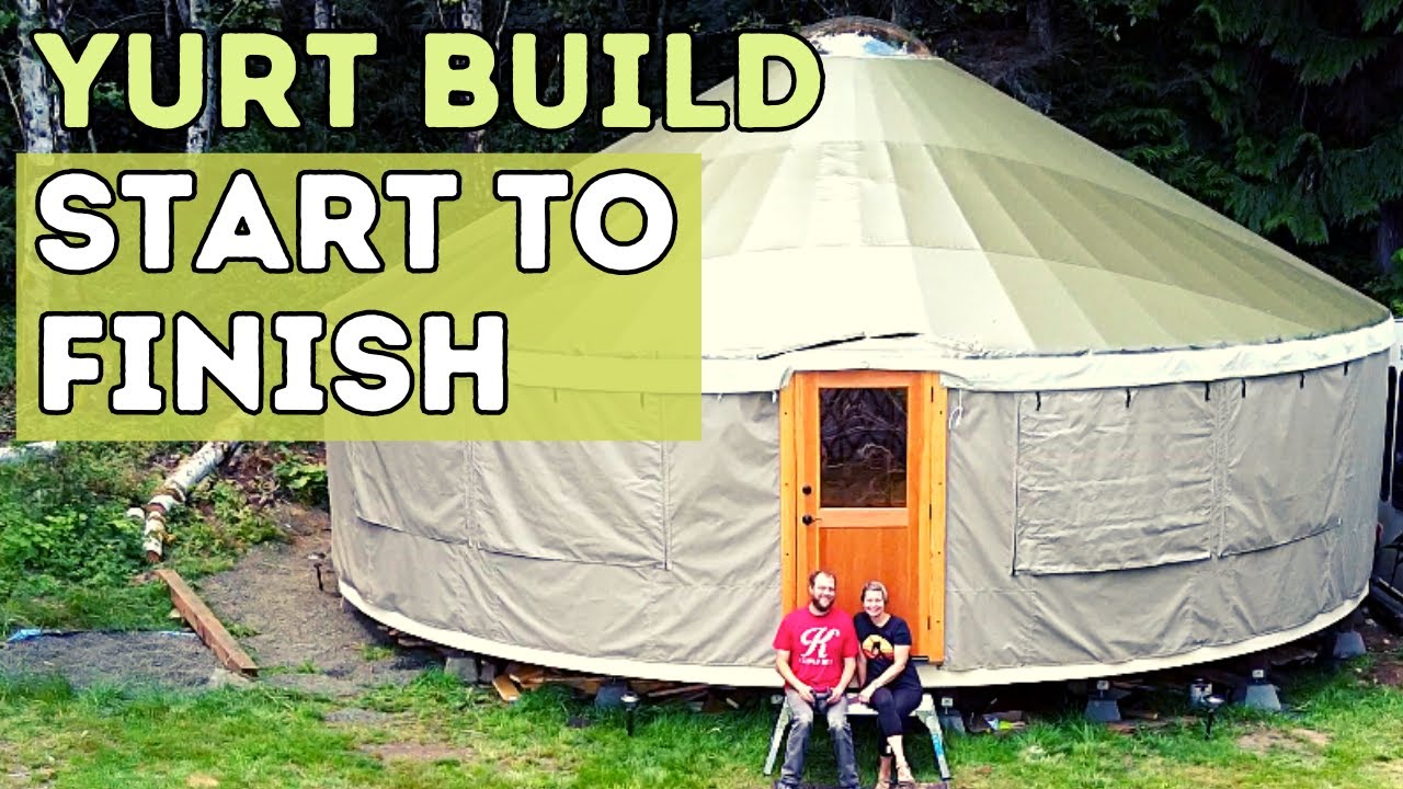 TIMELAPSE: Couple Building a YURT in 15 Minutes  // Off Grid Living