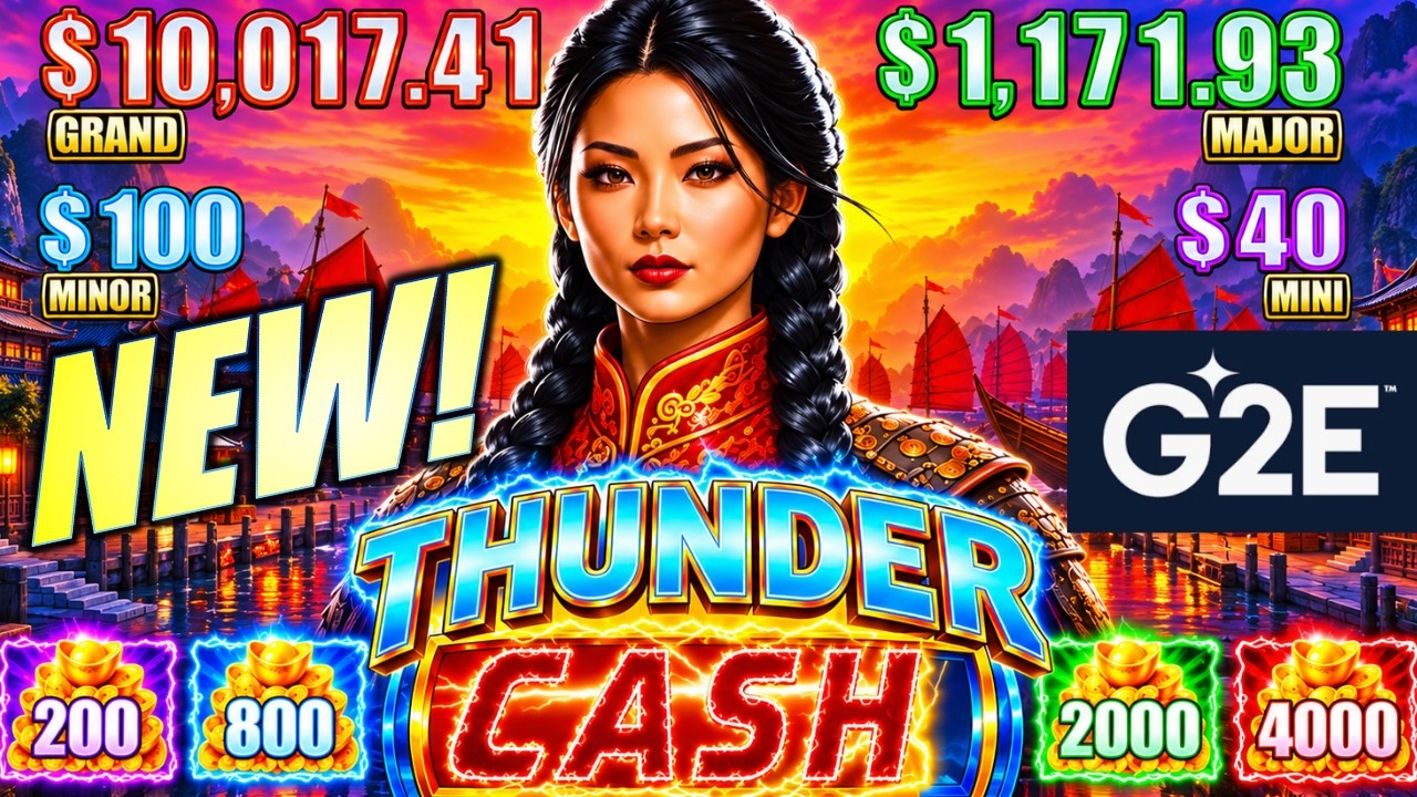 NEW SLOTS FROM AINSWORTH! THE RETURN OF THUNDER CASH! COMING SOON! G2E 2026 Slot Machine Demo Tour