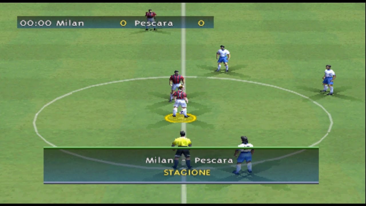 Fifa 2000 - AC Milan vs Pescara - Bierhoff - Sheva - Maldini - Boban - Coppa Italia 1999/2000