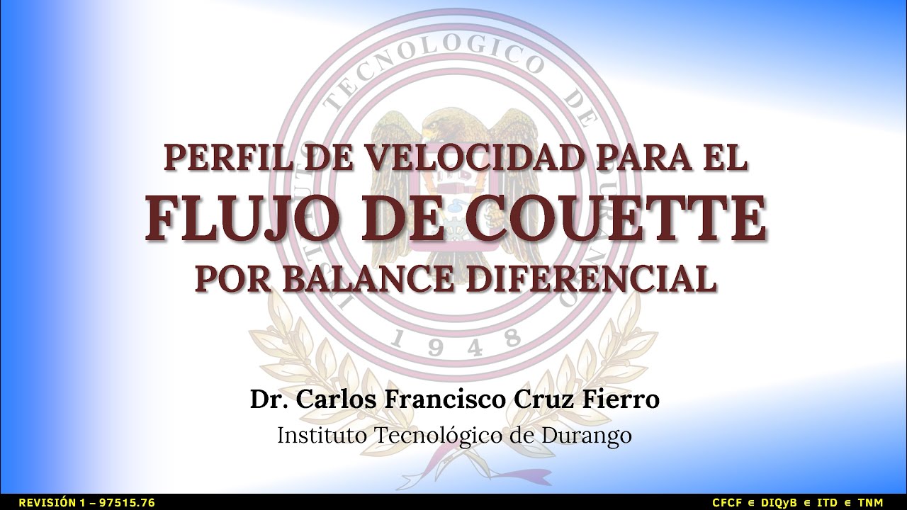 Perfil de velocidad para el flujo de Couette por balance diferencial