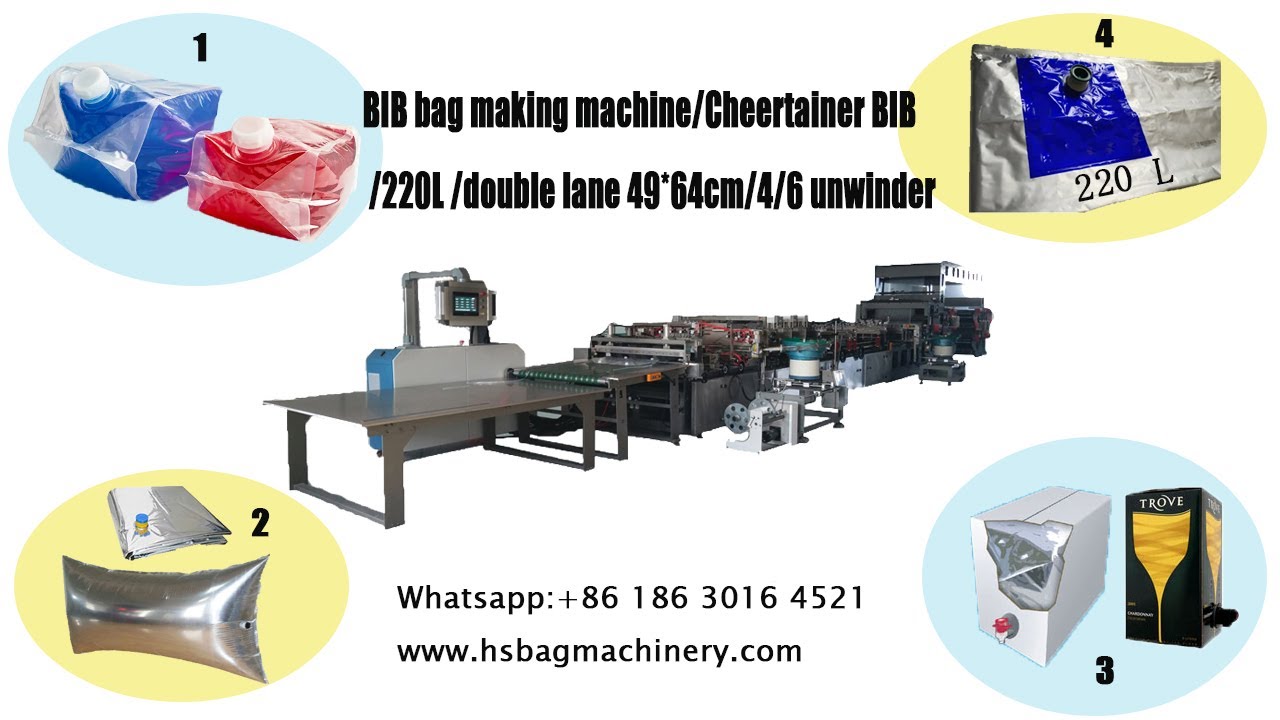 BIB bag making machine/Cheertainer BIB /220L /double lane 49*64cm/4/6 unwinder