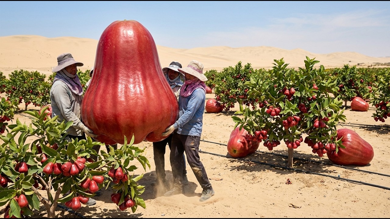 I WAS SHOCKED Seeing Them Harvest Bright Red Wax Apples In The Desert