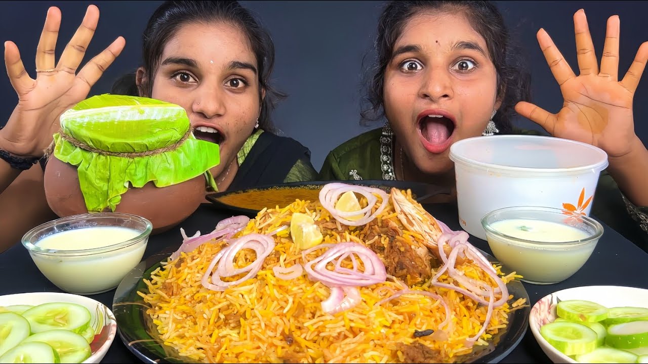 కుండ బిర్యానీ vs చికెన్ దమ్ బిర్యానీ 🍗🔥 | Crazy Eating Challenge with Funny Punishment 😂