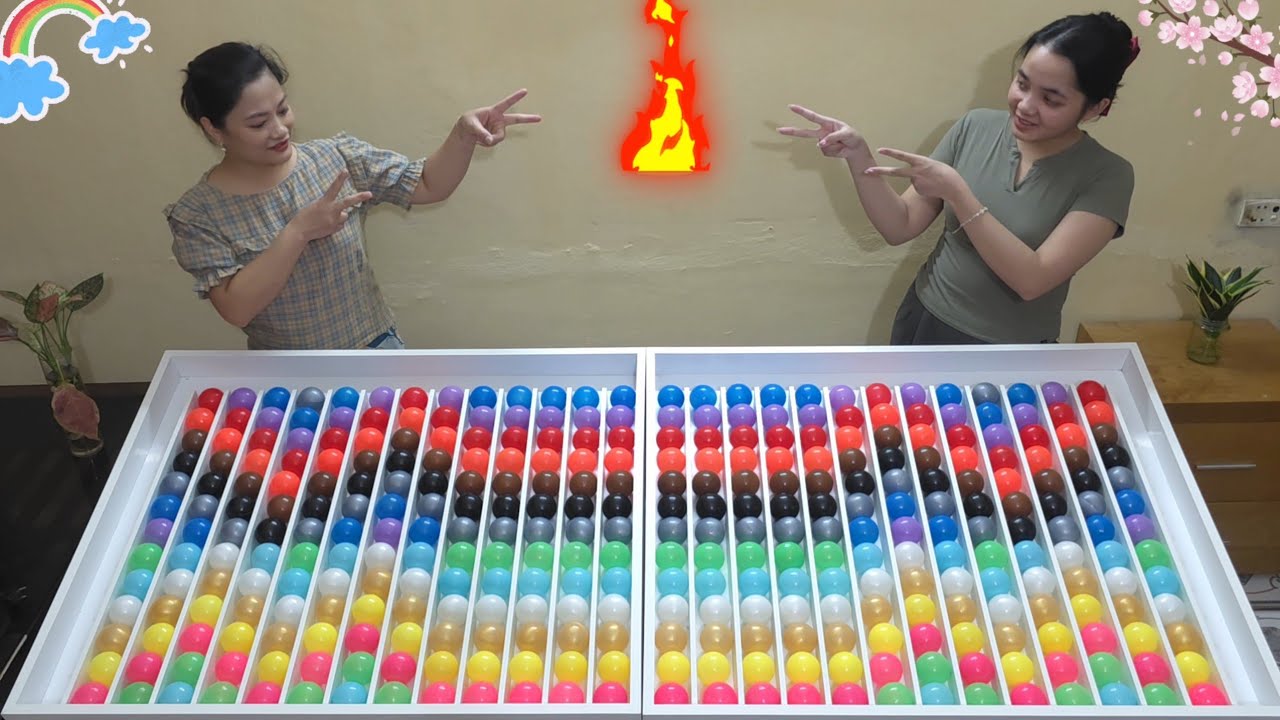 👫 Satisfying ASMR Gameplay | Two Players Sorting Color Balls 🔮