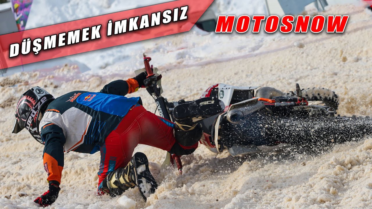 Karda Motosiklet Yarışı | Düşmeyen Kalmadı | Motosnow Davraz 2022