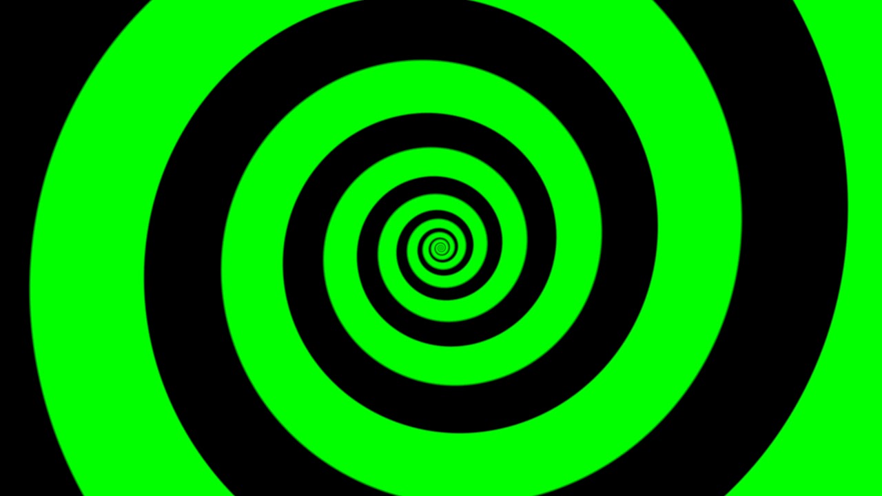 Free to use GreenScreen 4K effect - HYPNOTIC SPIRAL BLACK Slow inwards