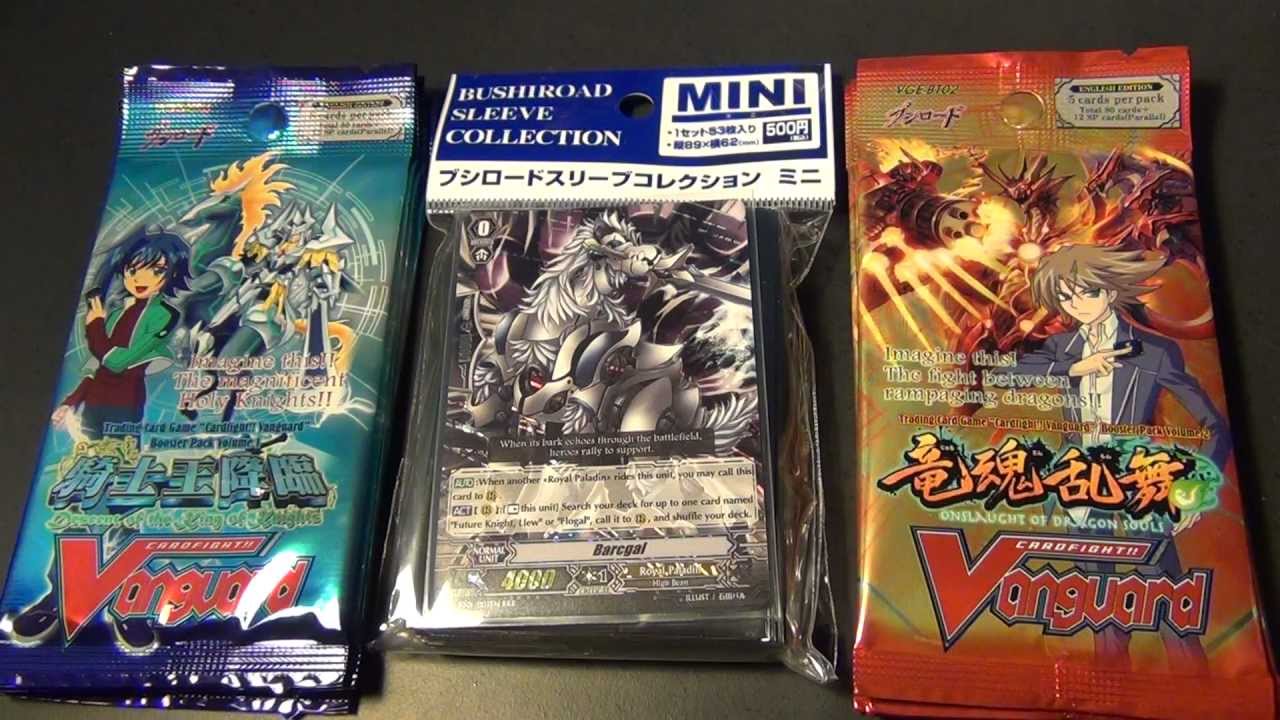 Cardfight!!  Vanguard Booster Packs + Mini Card Sleeves