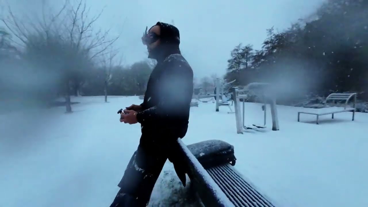 Vliegen door de sneeuw. Purmer Noord, Purmerend