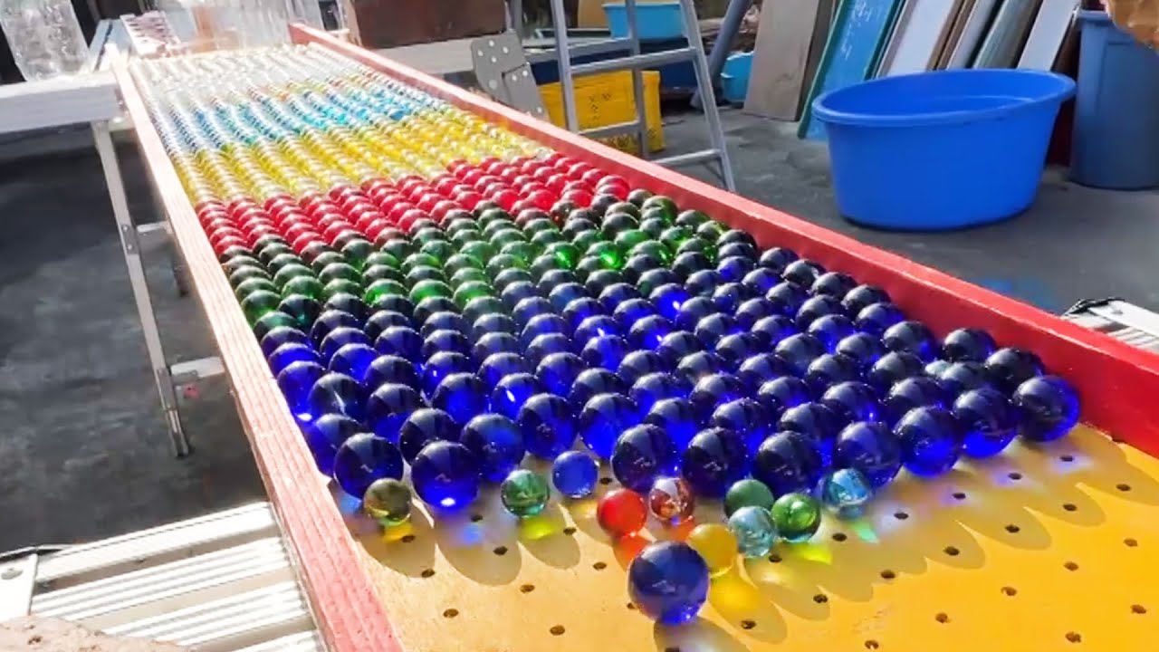 Marble Run☆Handmade Wooden Relaxing Slope & Colorful Balls