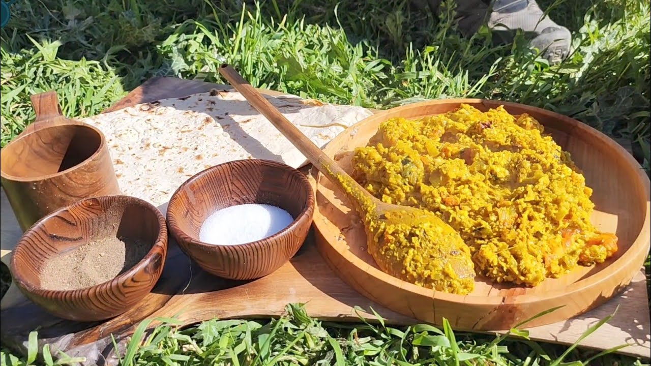 Fire-Roasted Mirza Ghasemi by the Lakeside | Rustic Persian Outdoor Cooking