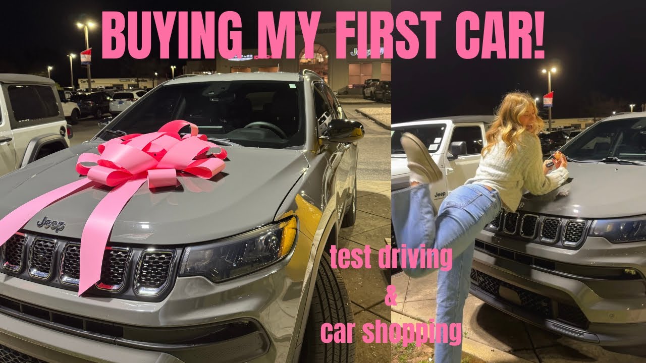 BUYING MY FIRST CAR!🔑🎀 | car shopping & test driving, new car tour & shopping for accessories