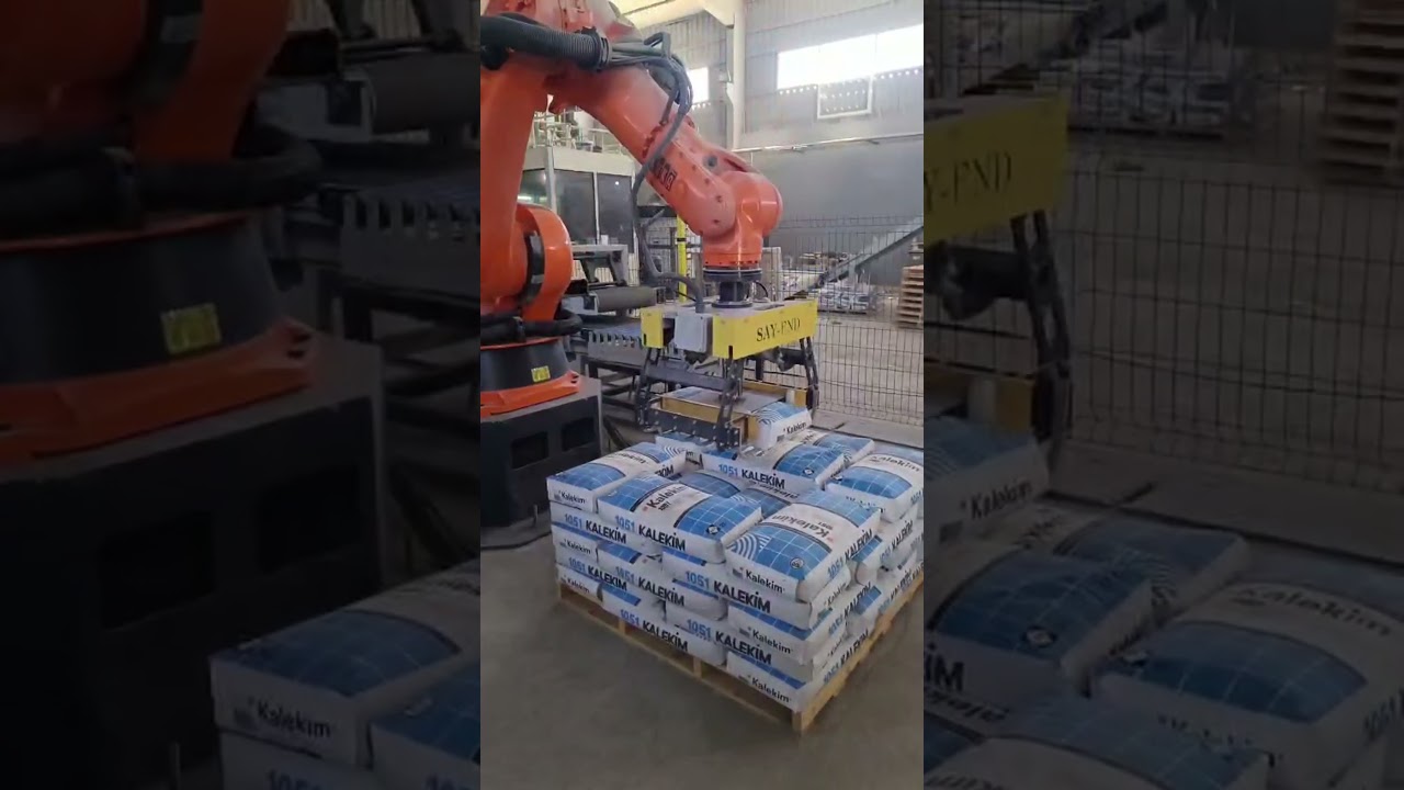 Kalekim Paketleme Hattı: KUKA Robot ile Torba & &Ccedil;uval Taşıma Uygulamaları
