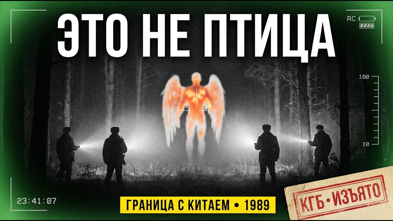 Пограничники засняли СУЩЕСТВО перешедшее границу по воздуху. Оно приземлилось и ушло в лес.
