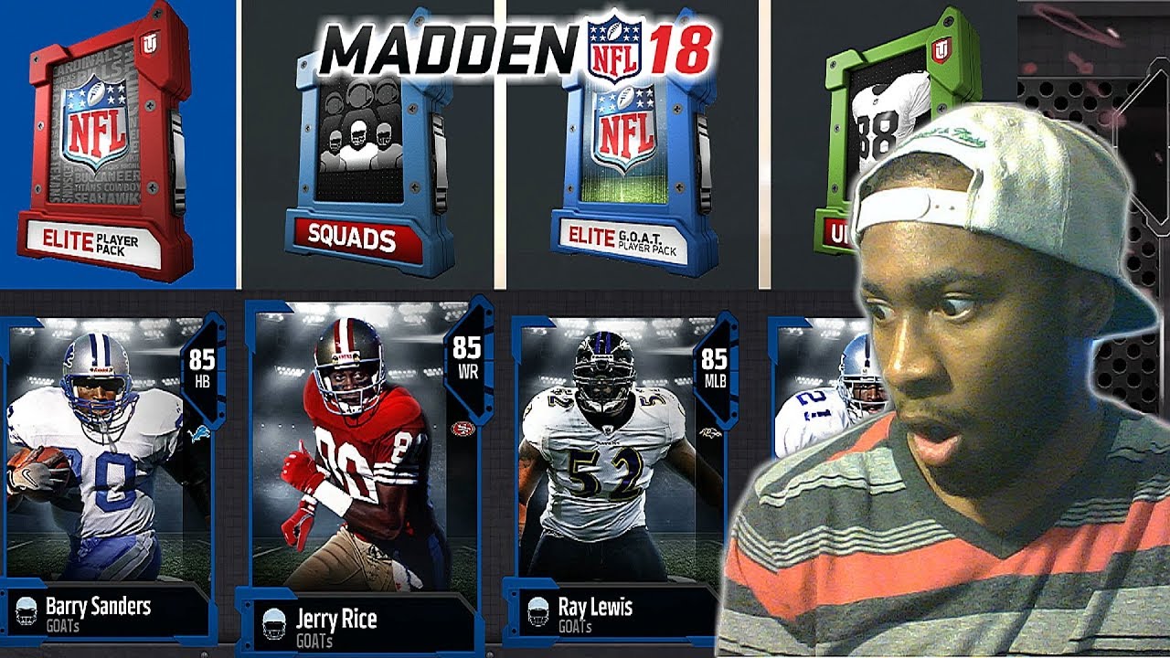 MADDEN 18 ULTIMATE TEAM G.O.A.T. EDITION PACKS! FIRST PACK OPENING OF THE YEAR!