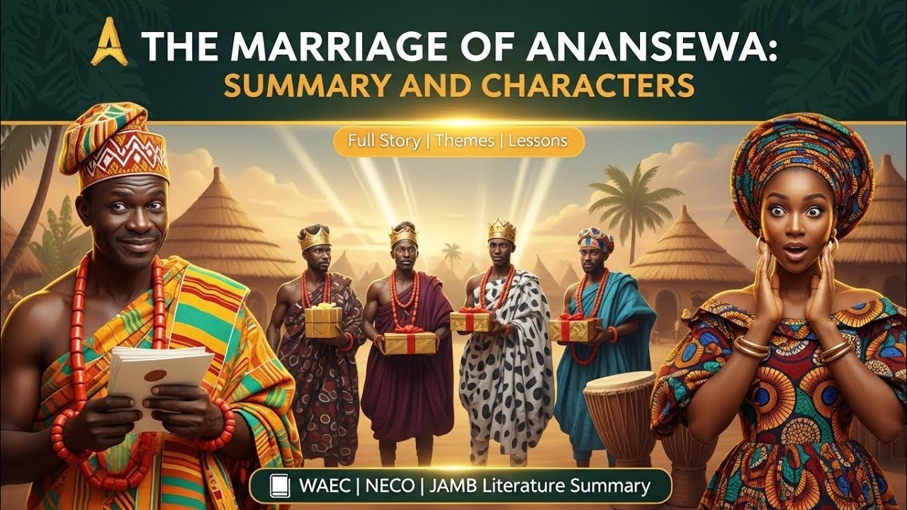 THE MARRIAGE OF ANANSEWA: SUMMARY AND CHARACTERS 