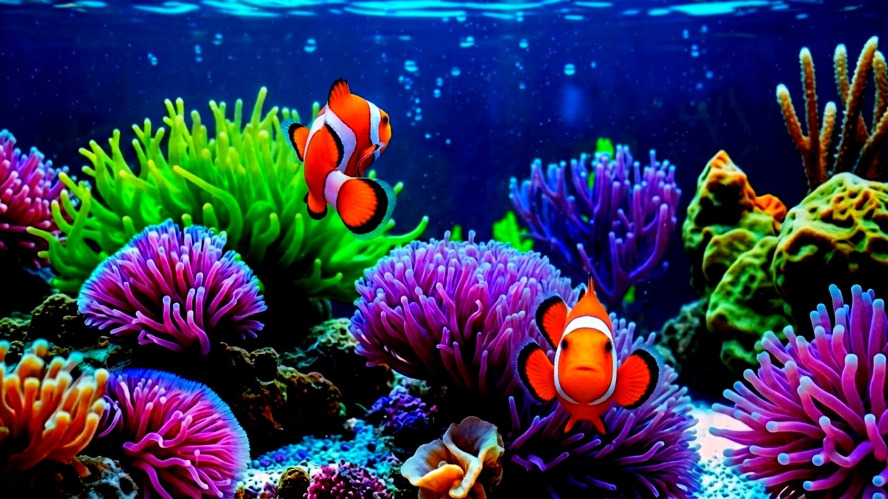 The Best 4K Aquarium - Dive Into The Mesmerizing Underwater Realm, Sea Jellyfish, Coral Reefs.