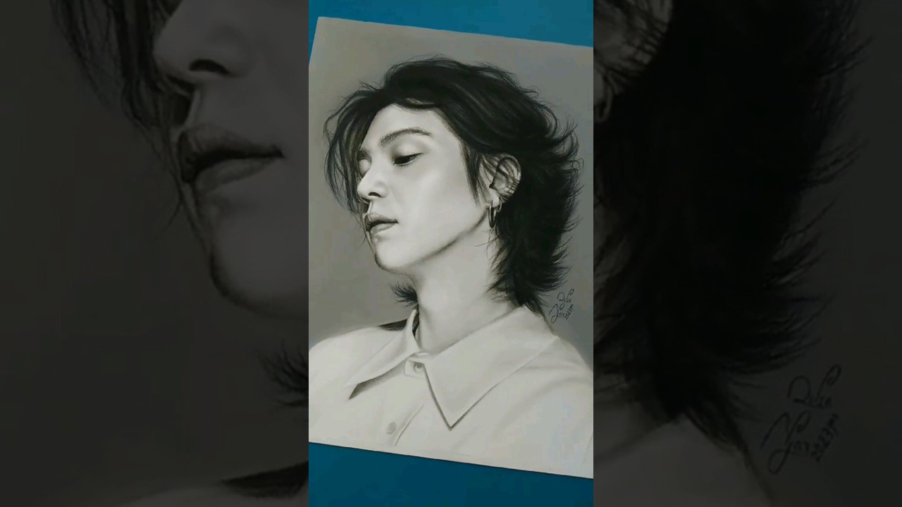 Suga fanart | charcoal drawing 