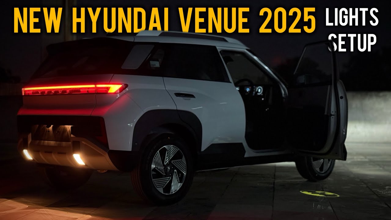 New Hyundai Venue 2025 Lighting Setup at NIGHT 🔥 12.3” screens , Ambient Lighting , 360 camera , LED