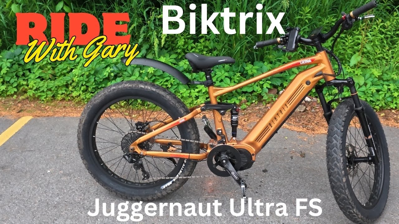 Join Gary on the Biktrix Juggernaut Ultra FS Mountain E-Bike on a Unfinished Rail Trail