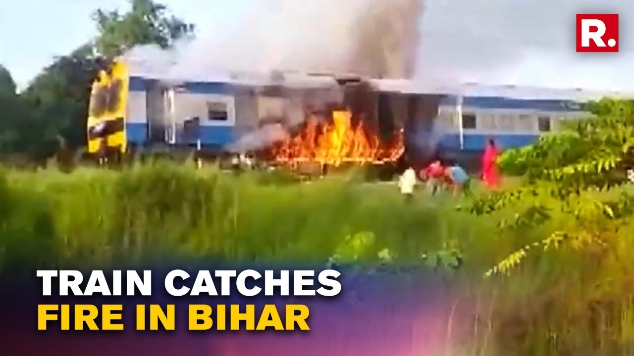 Bihar: Fire Breaks Out At DMU Train Engine Near Bhelwa Station, Dousing Operation Underway