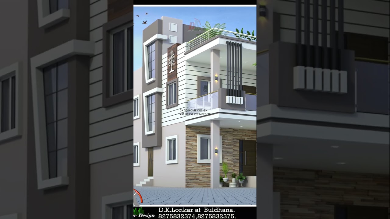 30x40 का खूबसूरत डुप्लेक्स ❣❣🏦🌹30x40 two story house design ❤👍🏦❤DK 3D HOME DESIGN