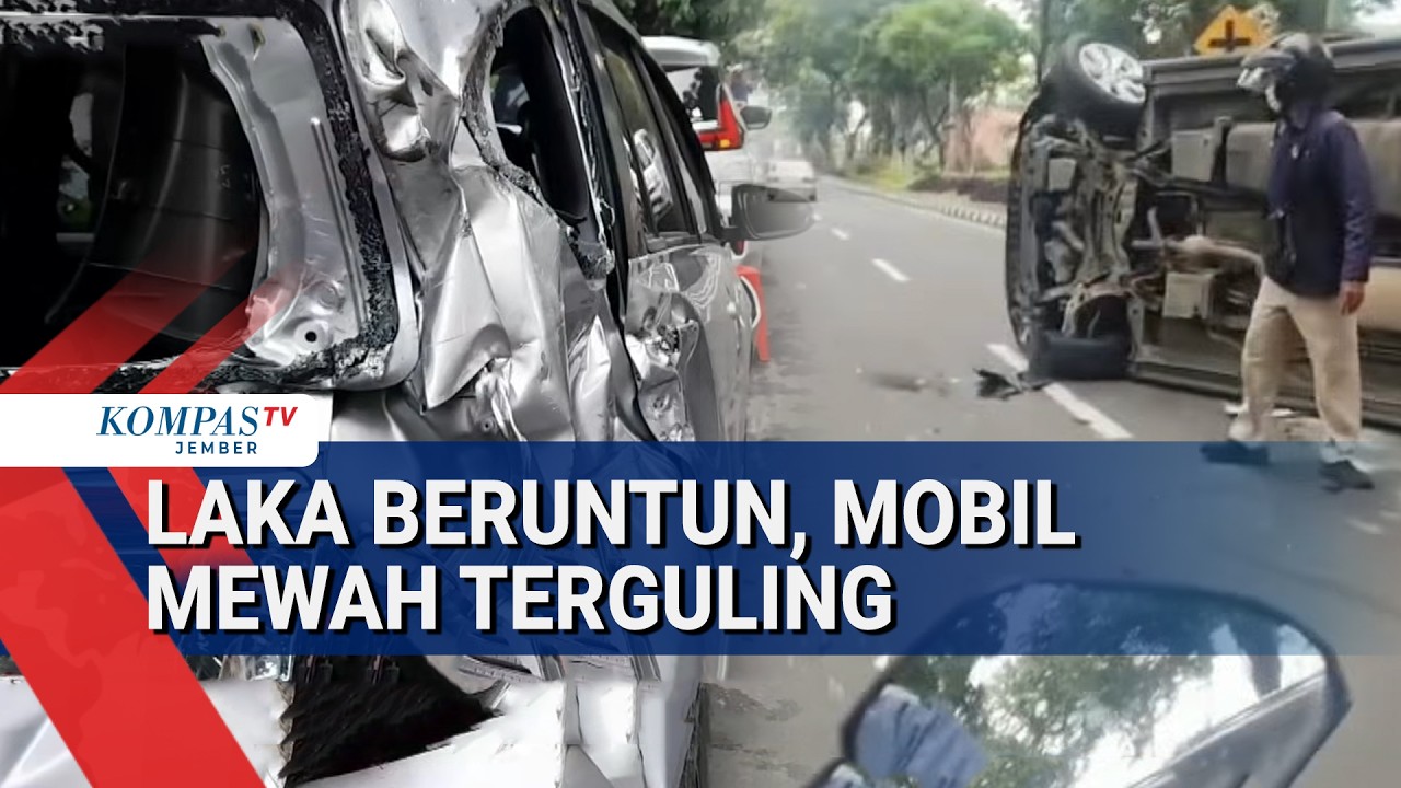 Kecelakaan Beruntun Surabaya, Mobil Mewah Hilang Kendali