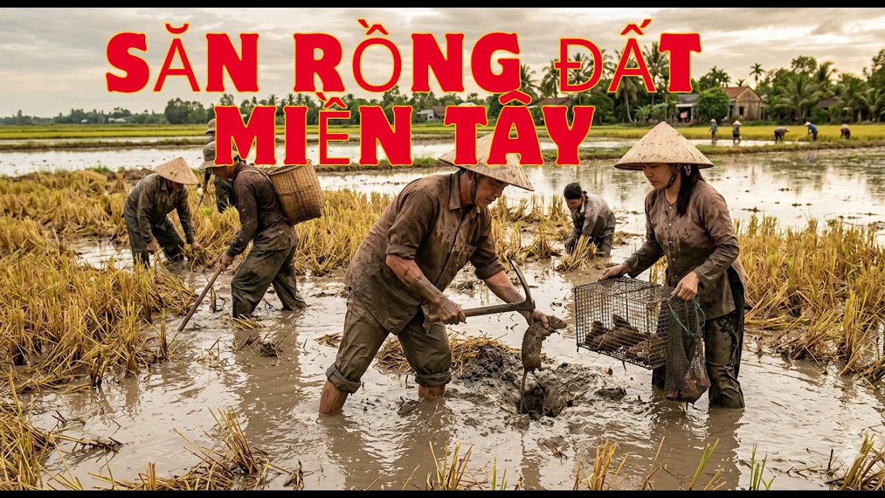 Cận cảnh cuộc đi săn rồng đất miền Tây sau mùa gặt